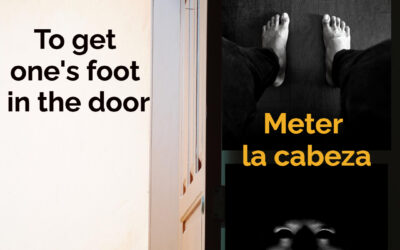 To get one’s foot in the door / Meter la cabeza